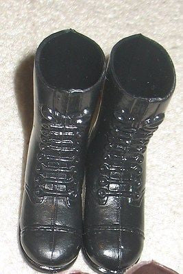 F002 GI JOE Hasbro Reissued Tall black Boots New.