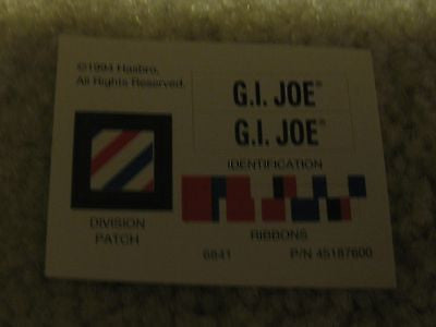 E010 GI Joe Hasbro Ribbon Decal set Nice!