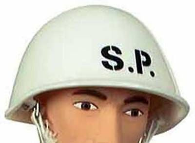 H078 Cotswold GI Joe Plastic SP Shore Patrol Helmet Plain White New.
