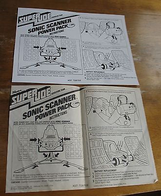 P069 3SB Reproduction Super Joe Sonic Scanner Power Pack Instruction Sheet.
