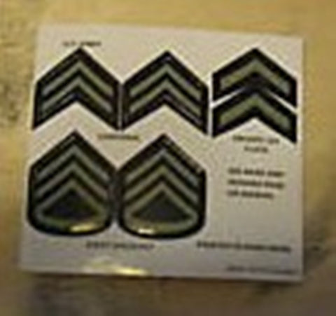 E004 GI JOE Hasbro Reissued Army Rank Decal Sticker Sheet New Unused