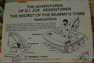 P049 3SB GI JOE AT Secret of the Mummy's Tomb Reproduction Instructions.