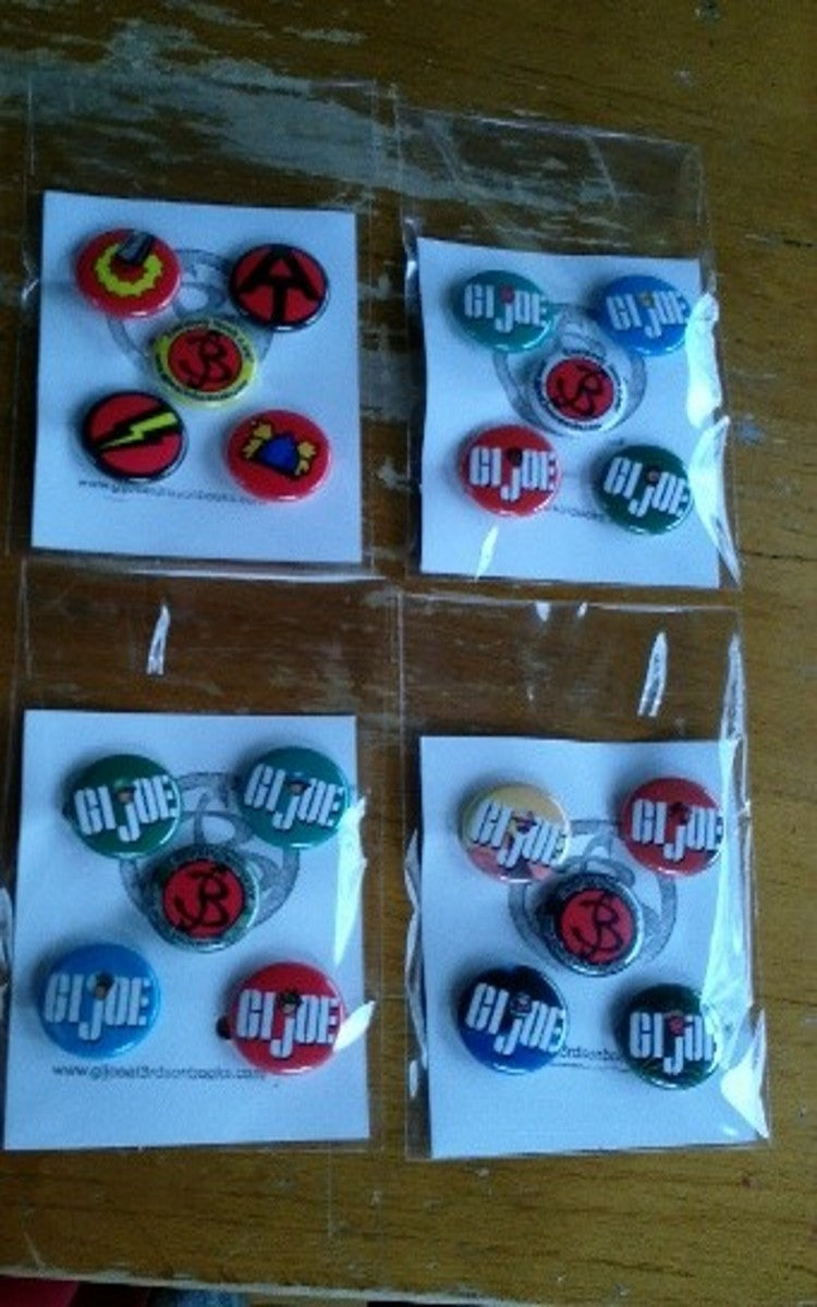 A406 Convention Pin Collection of 16 different GI JOE Buttons