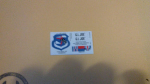 E016 GI JOE Hasbro Reissued Airforce SAC Decal Sticker Sheet New Unused