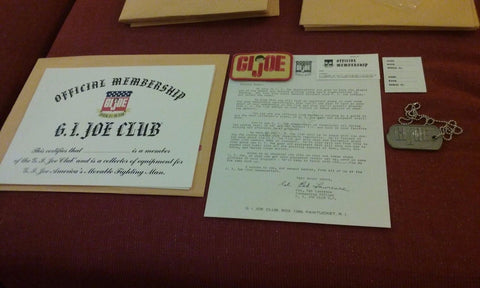 S093 Reproduction GI JOE Club Membership Set
