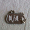 T002  Metal Military Dog Tag with Bead Chain & marked clasp.